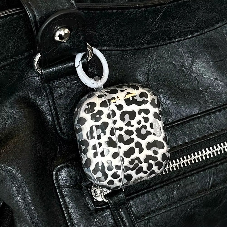 Meetsweet AirPods Pro Hülle mit Leopardenmuster und Tiger Spots, Softcover für AirPods Pro 1, 2 und 3 sowie AirPods 1, 2, 3 und 4, transparent multicolor - Bild 4