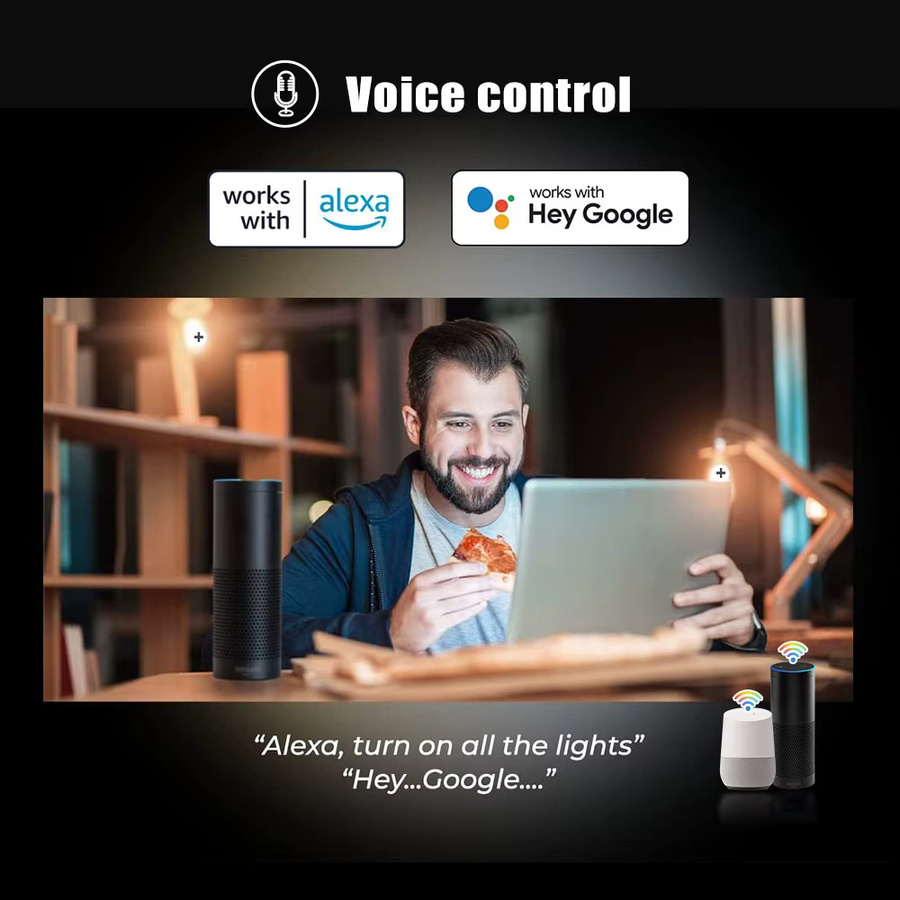 Ewelink Smart Bulb E14 Kerzenlampe mit RGB LED, Zigbee und WiFi, dimmbar, Kristall-Design, kompatibel mit Amazon Alexa und Google Assistant, Multicolour - Bild 3