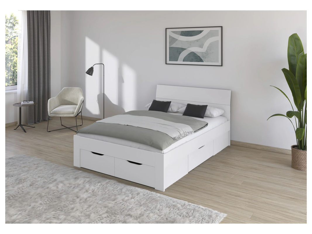 RAUCH BLUE Flexx Bett Alabama mit Sockelschubkästen, Alpinweiß, B/T/H: 140 x 200 cm - Bild 2