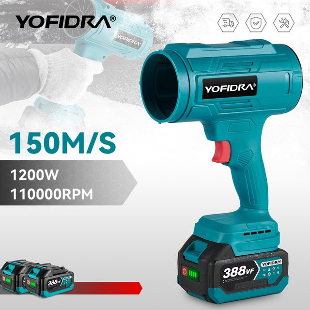 YOFIDRA Elektrisches Turbo Gebläse Handheld Luftpistole für Makita 18V Akku zum Trocknen und Reinigen von Auto, Schnee und Staub - Bild 1