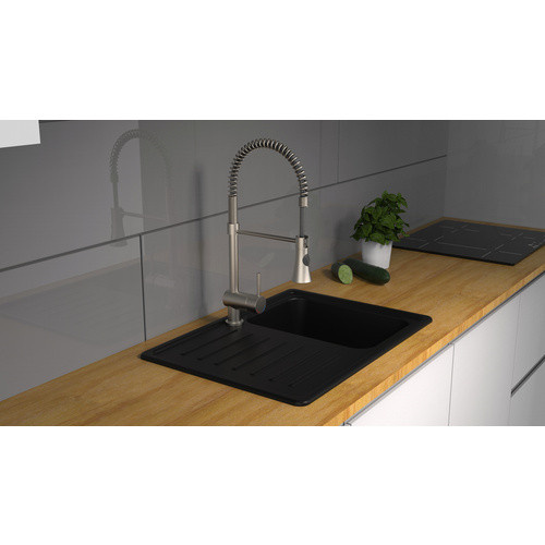 Schütte Spültischarmatur Cornwall mit Spiralfeder in Chrom und Edelstahl-Optik - Bild 2