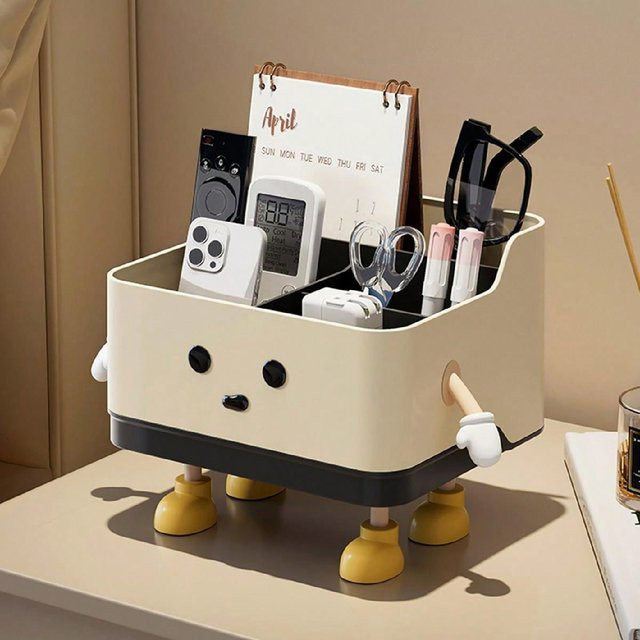 Multifunktionale Desktop-Aufbewahrungsbox aus Kunststoff als Kosmetik-Organisationsregal und Präsentationsbox inklusive Aufkleber - Bild 1
