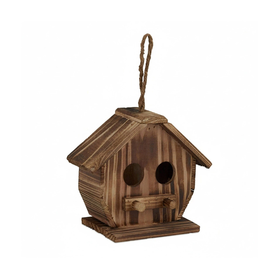 Relaxdays Vogelhaus aus Holz in Natur Braun im Vintage Look, H x B x T: 28,5 x 19 x 10,5 cm - Bild 2