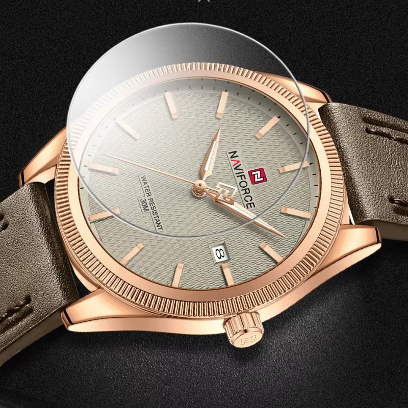 NAVIFORCE Armbanduhr, Quarz, Leder, Roségold, Herren - Bild 2