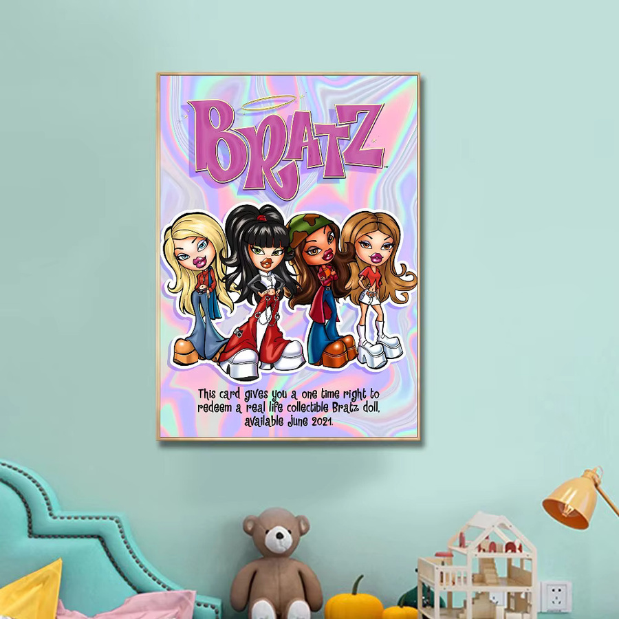 Bratz Cartoon Retro Poster als Papierdruck für deine Wanddekoration im Wohnzimmer oder Café - Bild 2