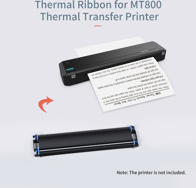 Hprt Thermo Transfer Band mit RFID-Funktion für den MT800 tragbaren A4 Thermotransferdrucker, Schwarz, 2 Rollen - Bild 1