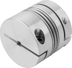 KIPP Metallbalgkupplung Gr. 1500 aus Aluminium in Silber, D1: 50 mm, D2: 50 mm, L: 96 mm - Bild 1