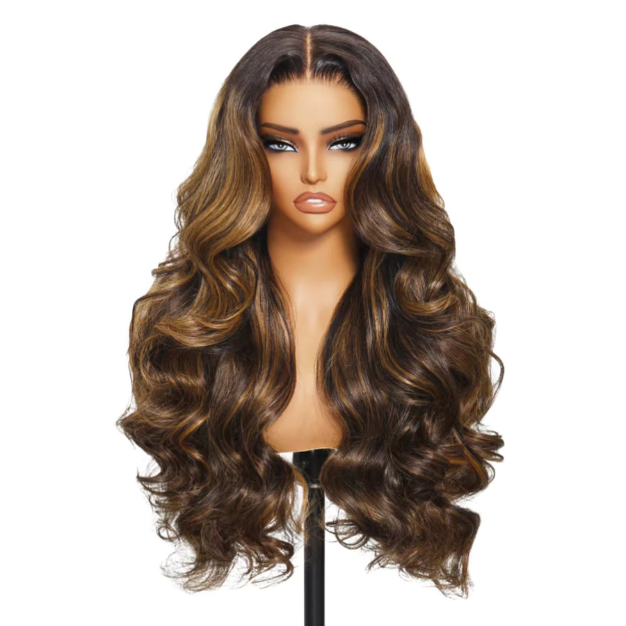 UNice Lace Balayage Highlight Body Wave Perücke, 100% Echthaar, Unisex - Bild 6