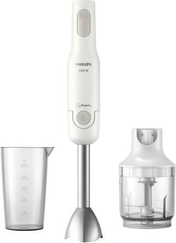Philips Stabmixer HR2535/00 mit 650W, Mixbecher und Zerkleinereraufsatz in Grau und Weiß - Bild 1