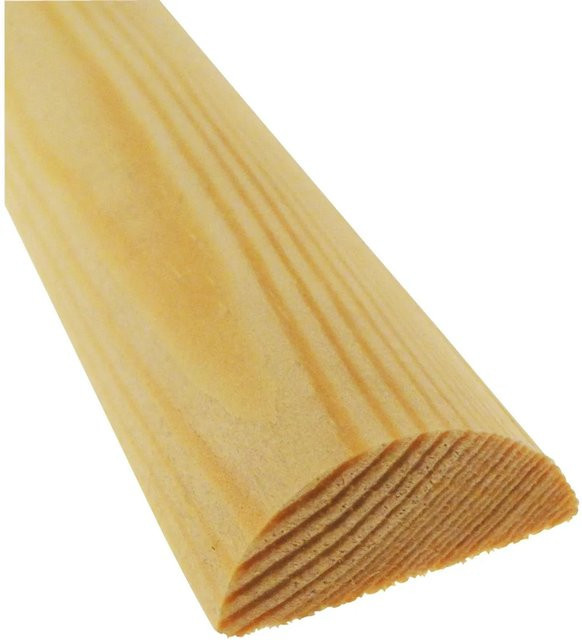 Halbrundstab Kiefer von Döllken Profiles, Farbe Beige, B: 28 mm, H: 13 mm, Länge: 240 cm - Bild 1