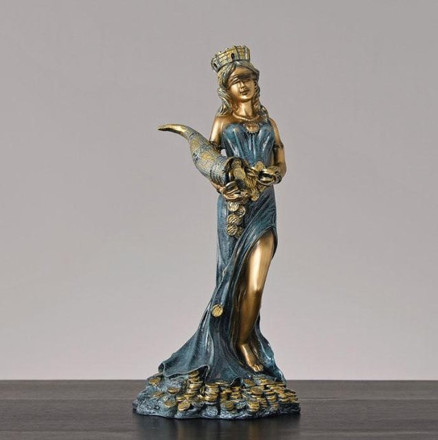 Darling Child Boutique Glücksskulptur Fortuna Plouto Mythologische Figur in Grau, Höhe: 33,5 cm - Bild 1