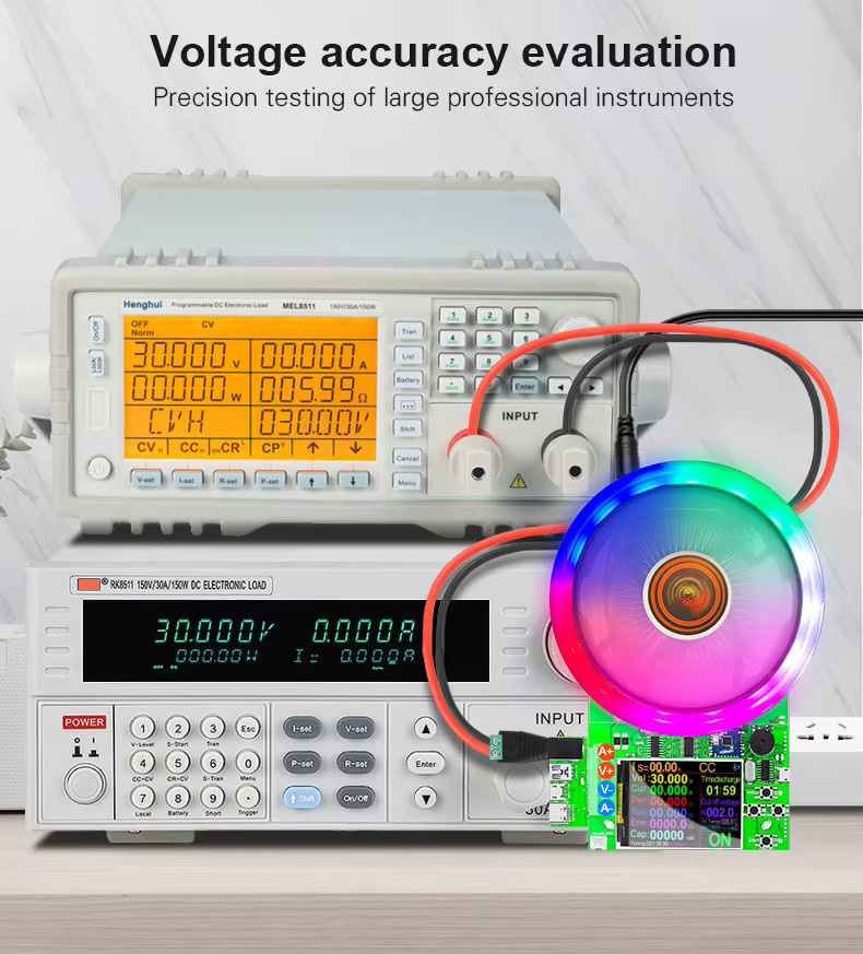 ATORCH DL24/P Elektronischer USB-C DC Tester zur Kapazitätsmessung von Lithium-Batterien mit App-Steuerung, Mehrfarbig - Bild 6