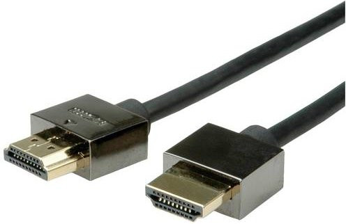 Roline HDMI Anschlusskabel Schwarz 1,00 m Geschirmt - Bild 1