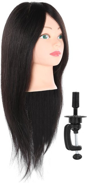 Shoemst Echthaar-Mannequin-Kopf, Übungs-Friseur-Trainingskopf, beige - Bild 1