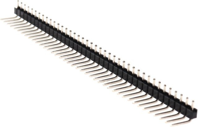 10er Set 40 Pin Header 2,54mm 90 Grad Rechtwinklig Einreihig Männlich R/A PCB Board Stecker in Schwarz - Bild 1