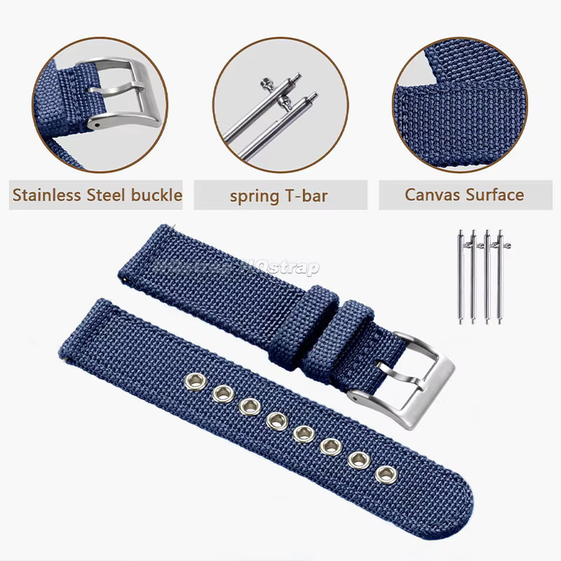 HQstrap Uhrenarmband Nylon, Canvas, Unisex - Bild 1