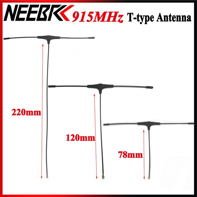 NeebRC T-Typ Antenne 915MHz mit IPEX 1 Anschluss für FPV Drohnen, TBS Crossfire, FrSky R9, R9MX und ELRS Nano EP1 Empfänger, Schwarz - Bild 1
