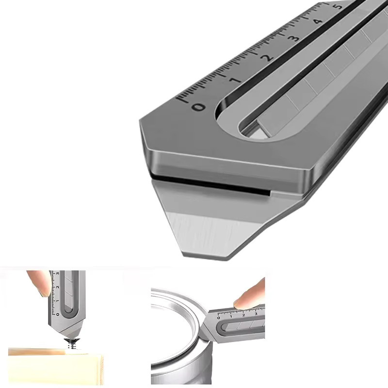 Baihu Einziehbares Utility-Messer aus Edelstahl in Silber - Bild 5
