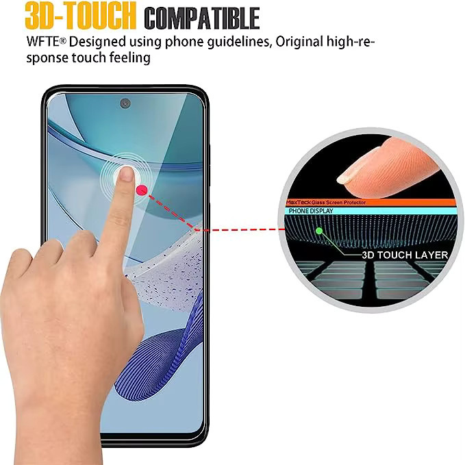 3er-Set Displayschutzfolie aus gehärtetem Glas für Motorola Moto G10 G30 G50 G9 Plus Play Moto One Vision Action Hyper E7 Plus E 2020, transparent - Bild 4