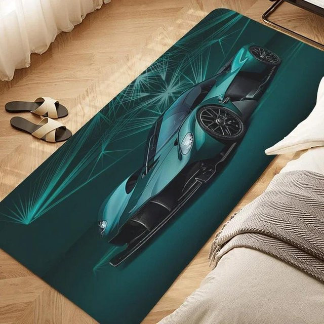 Karpetti Bodenteppich D-Aston D-Martin Veranda in Blau, rutschfest und waschbar, B/T: 120 x 160 cm - Bild 1