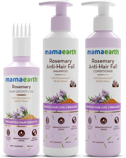 Mamaearth Rosmarin Haarausfall-Kontroll-Set, 650 ml, Unisex - Bild 1
