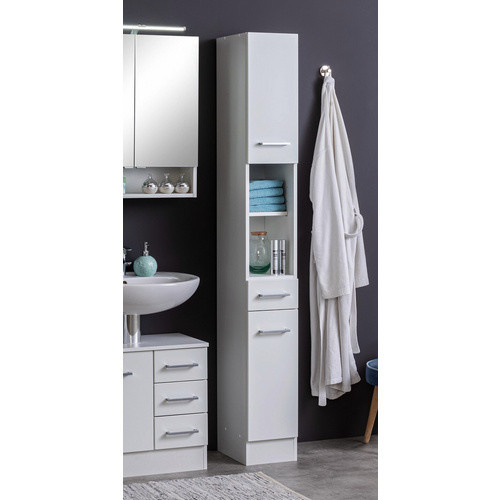 HELD MÖBEL Seitenschrank Riga in Weiss matt mit Türen und Regalböden, B/H/T: 25 x 190 x 35 cm - Bild 2