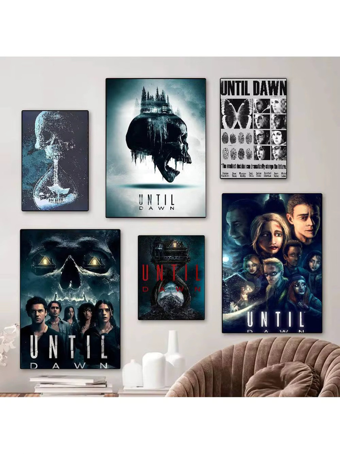 Until Dawn Klassisches Vintage-Poster in Weiß als grafisches Kunstwerk aus Papier - Bild 6