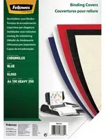 Fellowes Deckblatt Chromolux, blau und transparent, DIN A4, 250g, 100 Stück - Bild 1