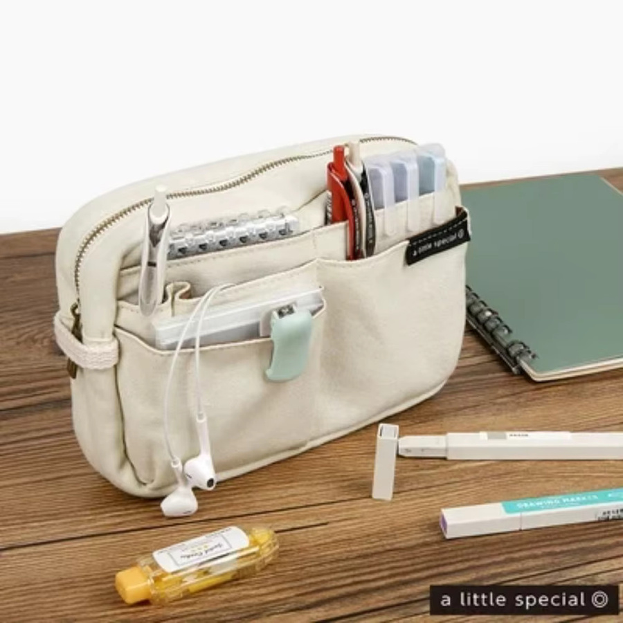 Kokuyo One Meter New Pure Schreibwaren-Etui in Braun mit großem Fassungsvermögen und Retro-Stil - Bild 2