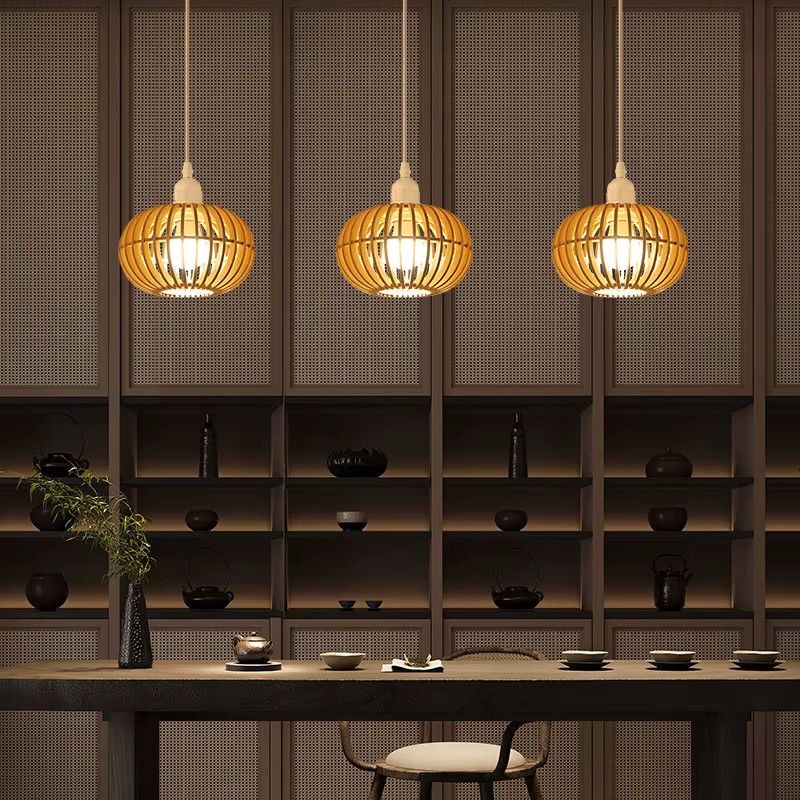 Moderne hölzerne LED-Pendelleuchte von JIANKEXING mit E27-Fassung für Küche, Bar oder Restaurant - Bild 2