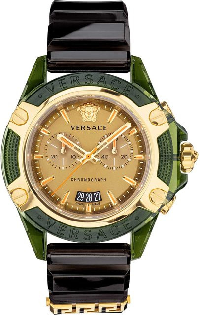 Versace Chronograph, Quarz, Kunststoff, Gold, 44 mm, Unisex - Bild 1