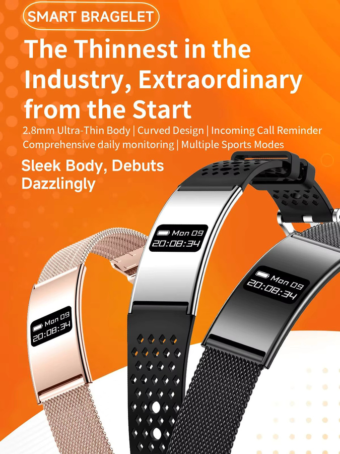 LIGE Smart-Armband 2026 Ultraflaches Design in Schwarz mit Schlafüberwachung und Anrufbenachrichtigung für Damen und Herren - Bild 7