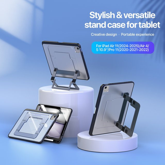 DUX DUCIS Legierung Standard Hülle für iPad Pro 11/13, iPad Air 11/13 (2024 2025), iPad 10./11. Generation und iPad Air 5/4 10,9 Zoll mit verstellbarem StandCover in Schwarz - Bild 1