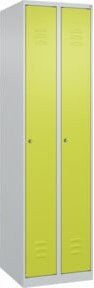 C+P Spind Classic PLUS Garderobenschrank mit 2 Abteilen, Stahl, grau, H: 185 cm, B: 50 cm, T: 50 cm - Bild 1