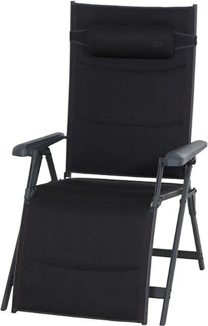 Siena Garden Camping Relaxliege Premium Anthrazit mit Aluminiumgestell und Textilene-Bezug B: 74,5 cm, T: 122,5 cm, H: 91 cm - Bild 1
