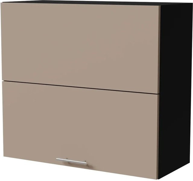 Feldmann-Wohnen Klapphängeschrank Brerra in Schwarz und Graubeige Matt, B/T/H: 80 x 32,5 x 72 cm - Bild 1