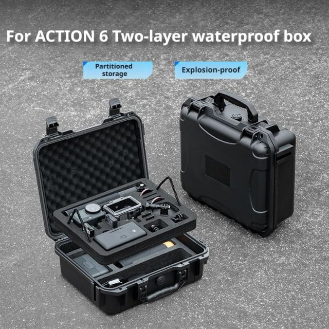 DJI Action6 wasserdichte und sturzsichere Aufbewahrungsbox in Schwarz - Bild 1