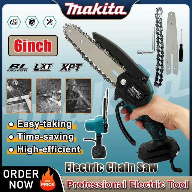 Makita 6-Zoll Akku-Kettensäge für 18 V Elektrowerkzeuge in Petrol - Bild 1