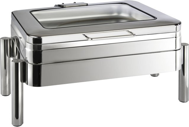 APS Chafing Dish PREMIUM eckig, silber, GN 1/1, 9 l, B/T/H: 47 x 66 x 34 cm - Bild 1
