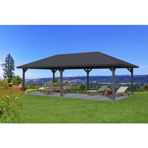 Skan Holz Pavillon Orleans 3 aus Fichtenholz in Grau lackiert B/T/H: 504 x 916 x 344 cm - Bild 3