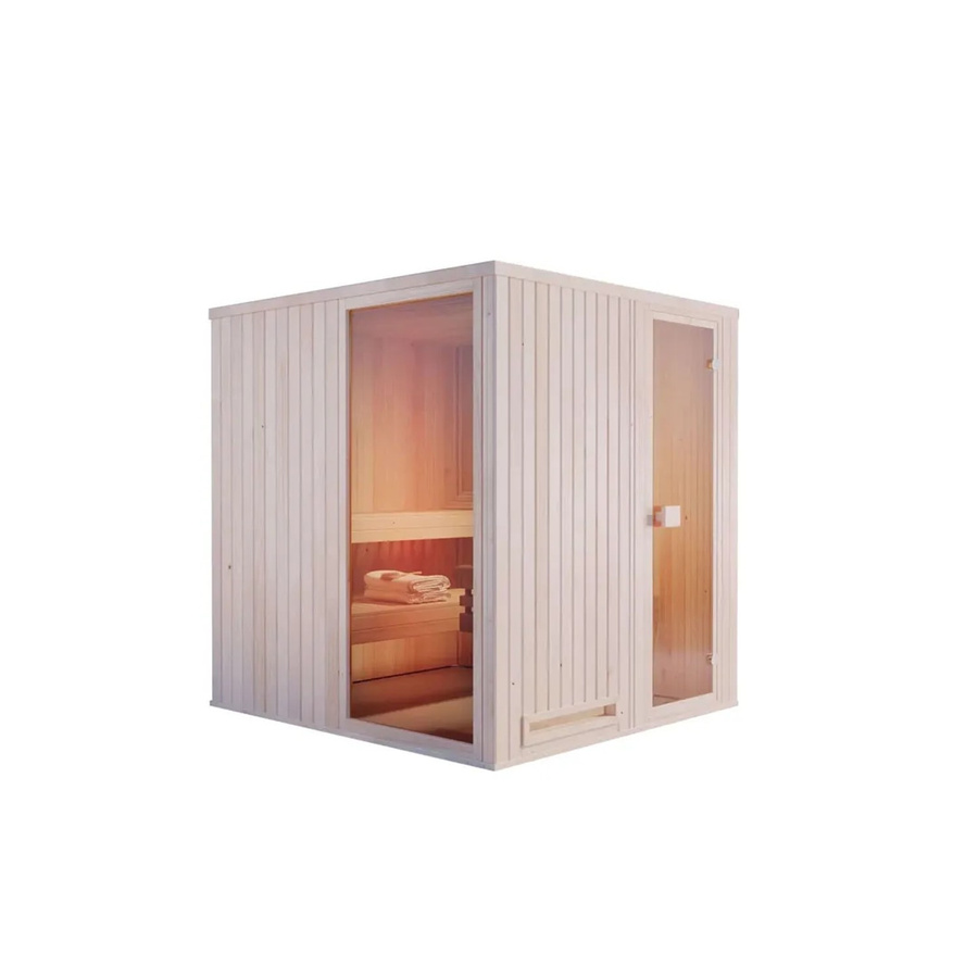 Finntherm Sauna Miranda 2015 aus Fichte in Beige, B/T/H: 194 x 144 x 199 cm - Bild 2