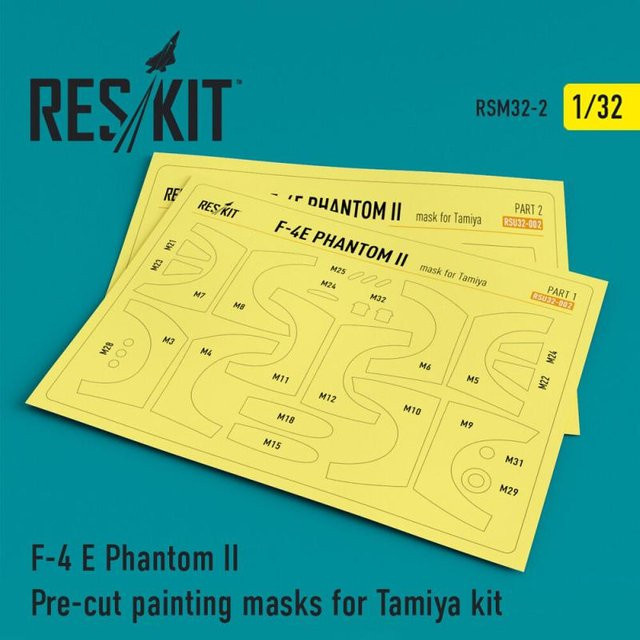 Tamiya F-4E Phantom II, Pre-cut painting masks, Zubehör, 1:32 - Bild 1