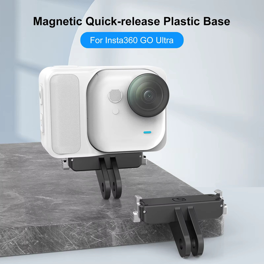 PULUZ Magnetische Adapterhalterung für Insta360 Go Ultra Quick Release Mount Base in Schwarz - Bild 2