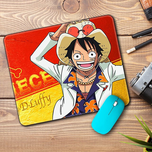 Bandai ONE PIECE Mauspad aus Leder mit Strohhut-Luffy und Zoro Motiv in Multicolour - Bild 1