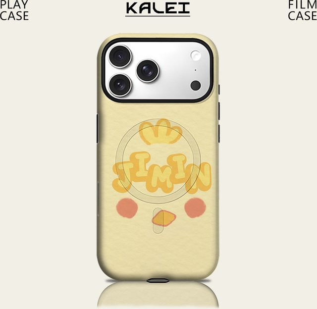 Jimin Cheer Handyhülle für iPhone 17 16 15 14 13 Pro Max Plus in Gelb mit magnetischem Schutz und robuster Doppel-Schicht-Konstruktion - Bild 1