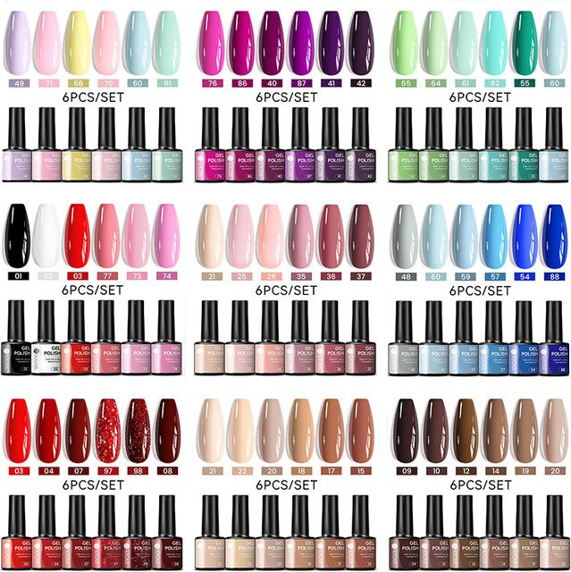 UR SUGAR Gel-Nagellack-Set, nackt, rosa, rot, glänzend, 7 ml - Bild 1