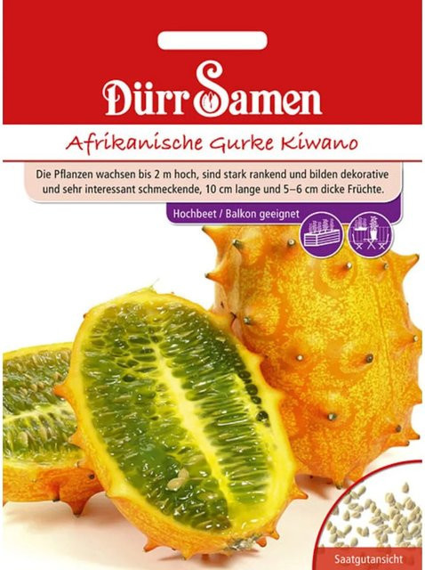 Dürr Samen Afrikanische Gurke Kiwano Saatgut für Gemüse - Bild 1