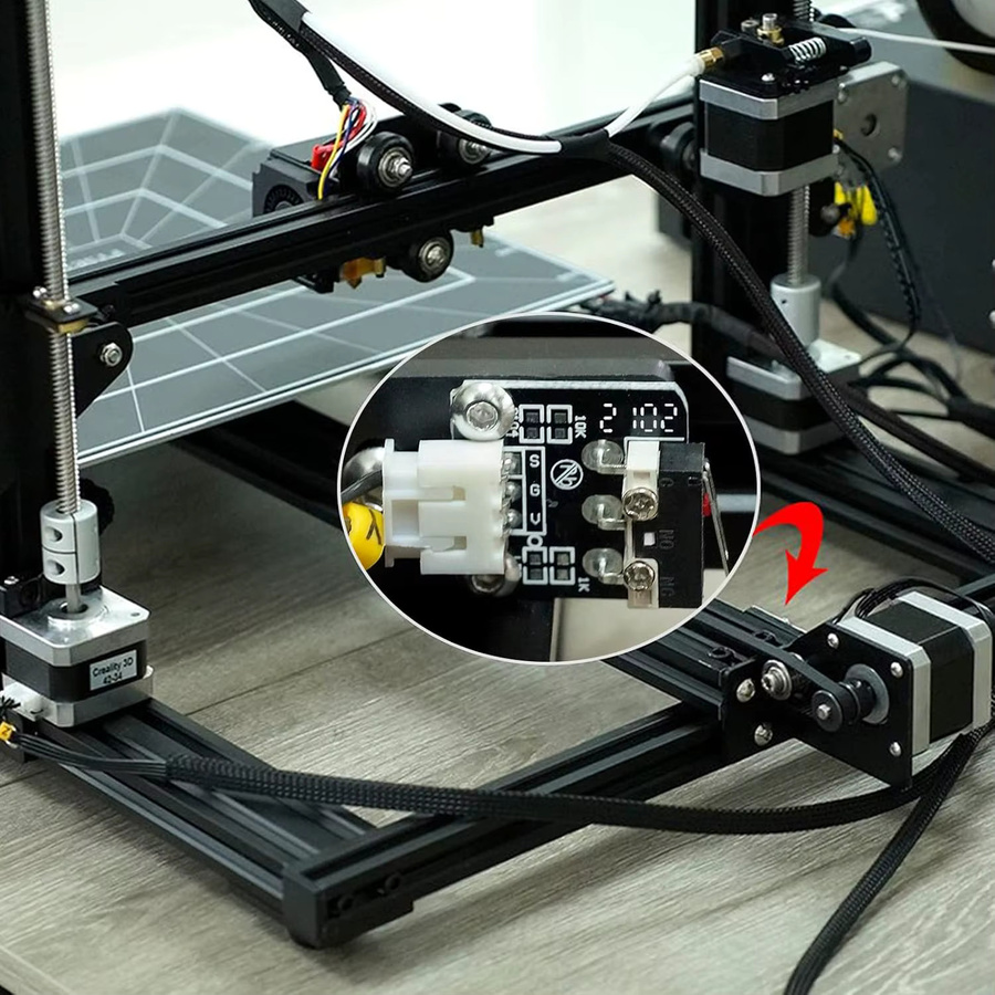 Creality Ender 3 Endschalter Endstop für Ender 3 Pro, Ender 3 V2, Ender 5 und CR-10 Serie 3D-Drucker-Zubehör in Schwarz - Bild 4