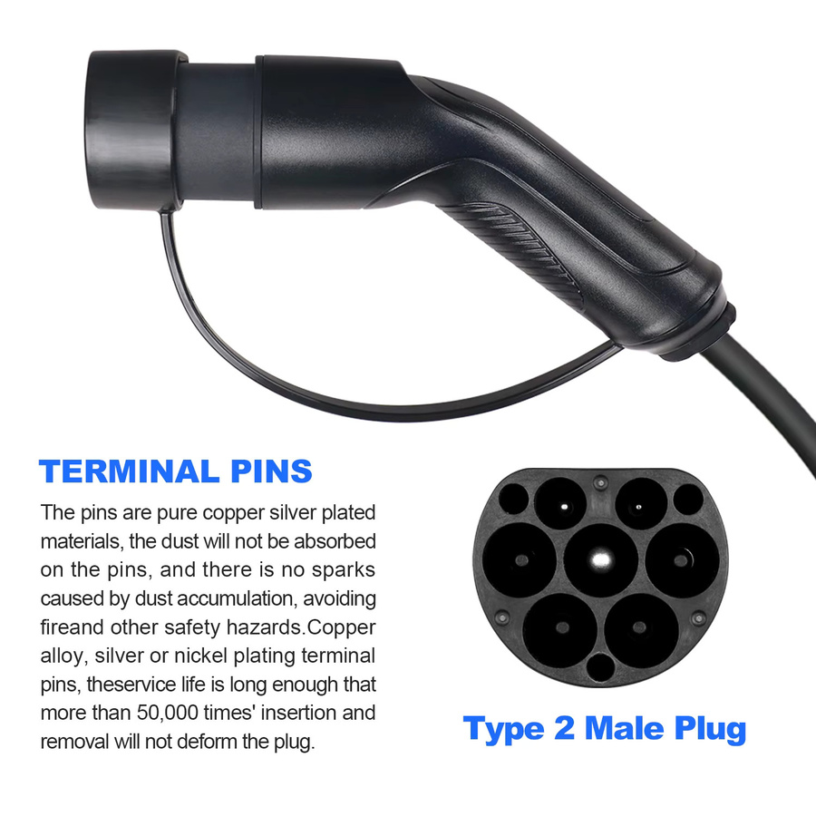 KOLANKY EV-Ladekabel Typ 2, 11 kW, Stecker auf Buchse, Schwarz - Bild 6