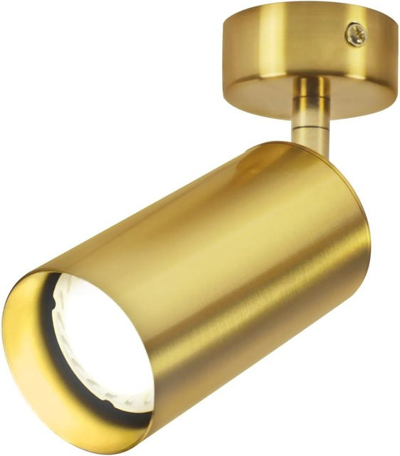 NETTLIFE Deckenstrahler aus Metall in Messing mit 1xGU10 Fassung, verstellbar und im Industrial-Design - Bild 1